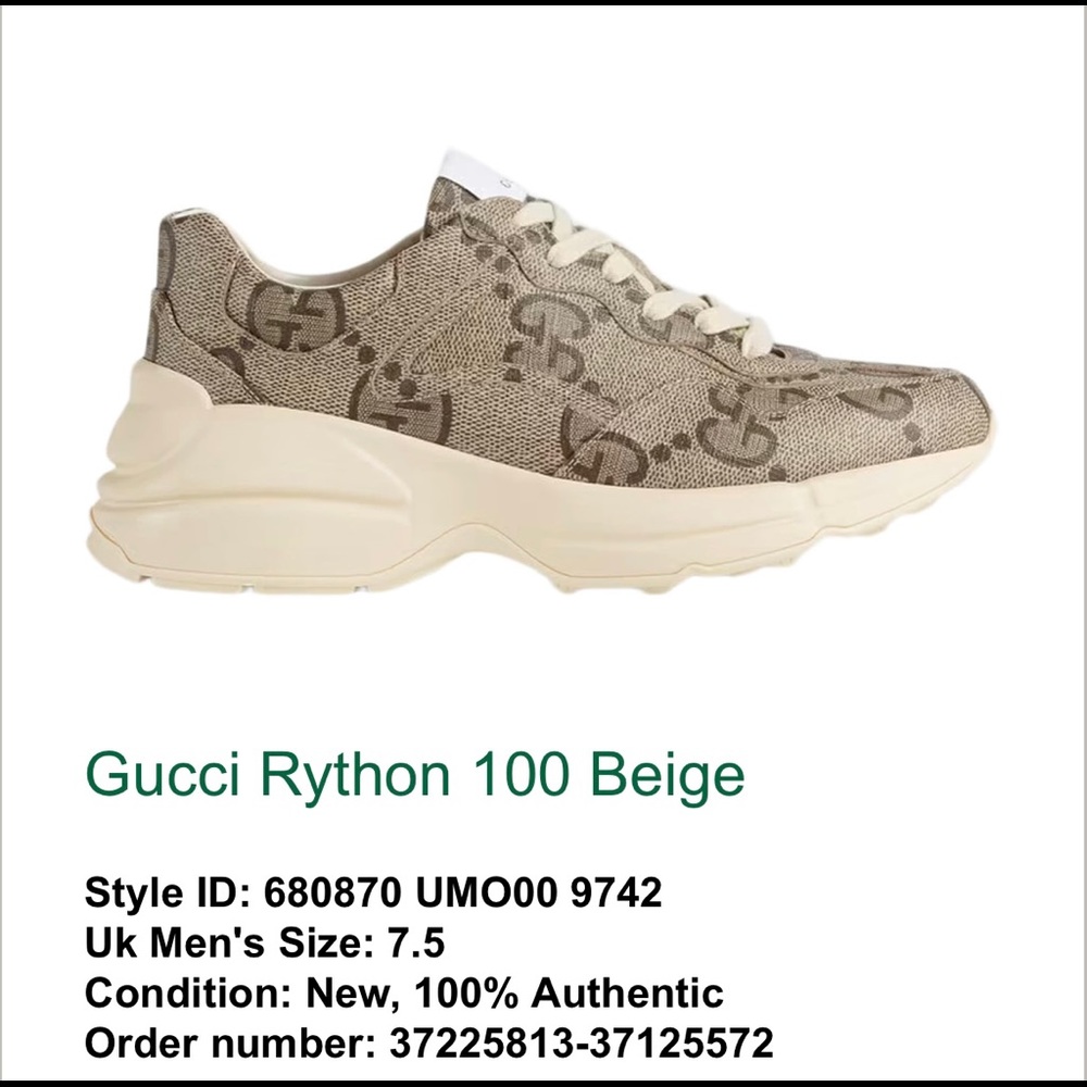 Gucci Rythons - UK - Mens 7.5, Womens size 9 - from stockx directly